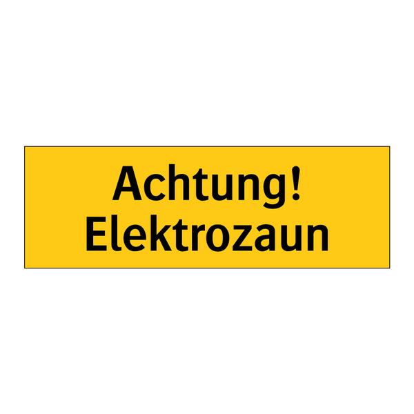 Achtung! Elektrozaun