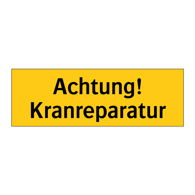 Achtung! Kranreparatur