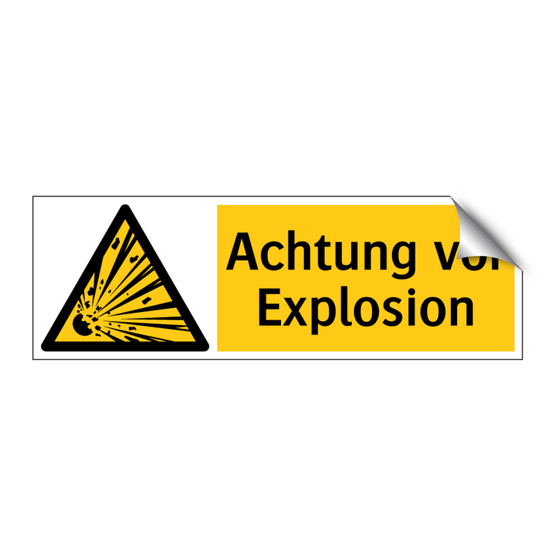 Achtung vor Explosion