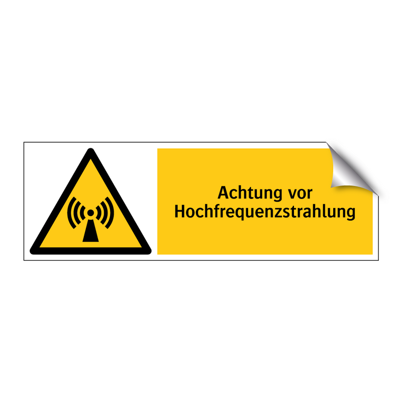 Achtung vor Hochfrequenzstrahlung