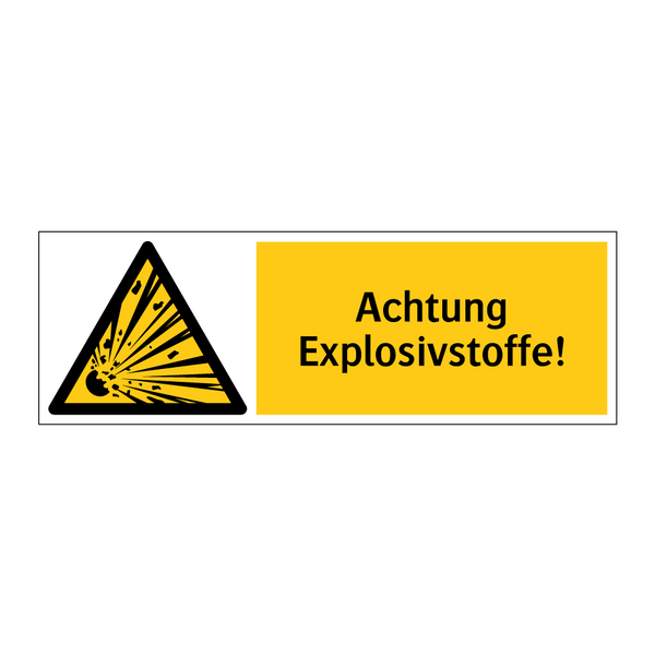 Achtung Explosivstoffe!