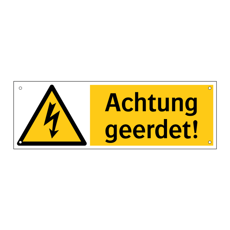 Achtung geerdet!