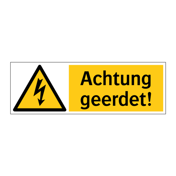 Achtung geerdet!