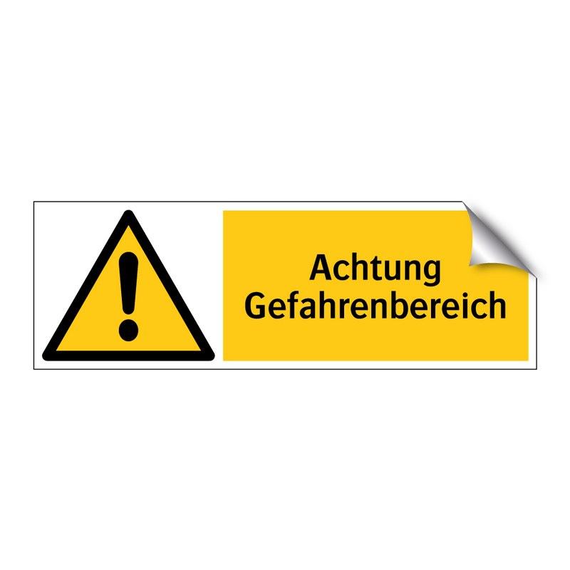 Achtung Gefahrenbereich