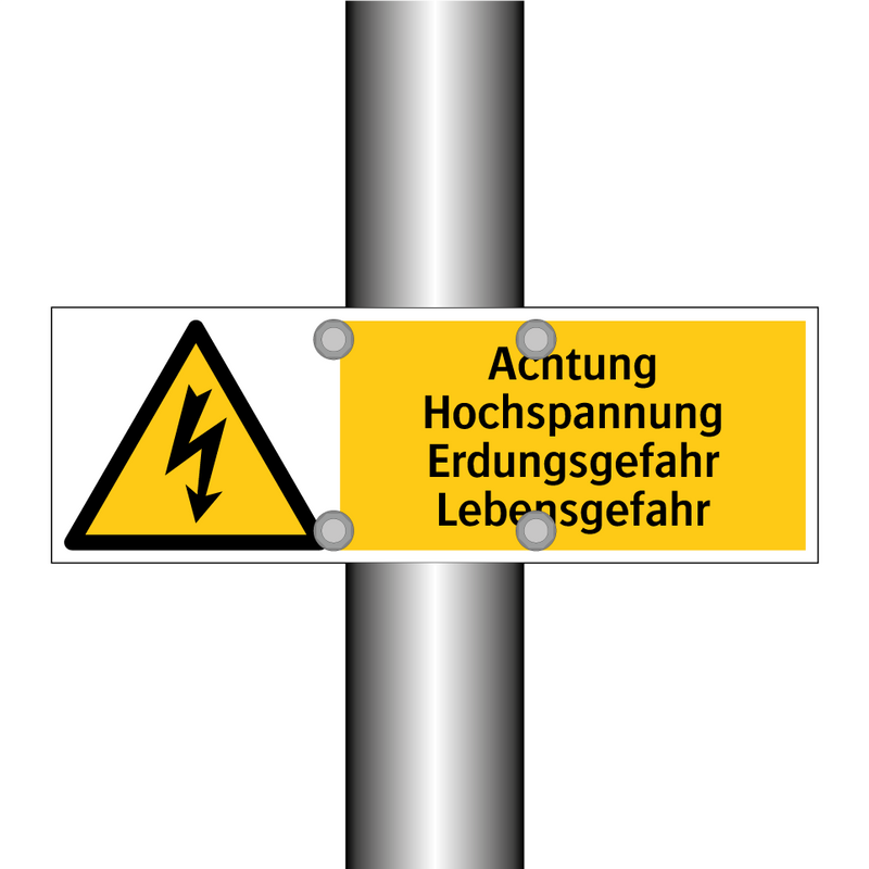 Achtung Hochspannung Erdungsgefahr Lebensgefahr