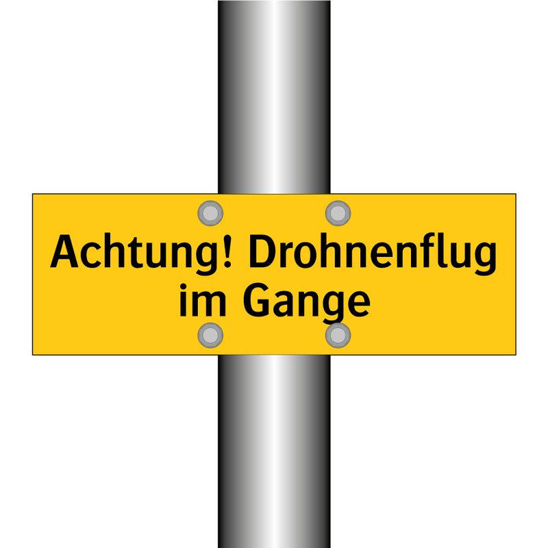 Achtung! Drohnenflug im Gange