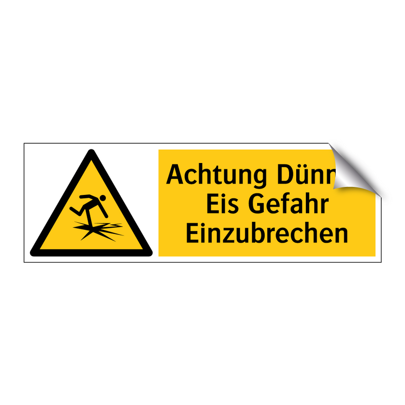 Achtung Dünnes Eis Gefahr Einzubrechen