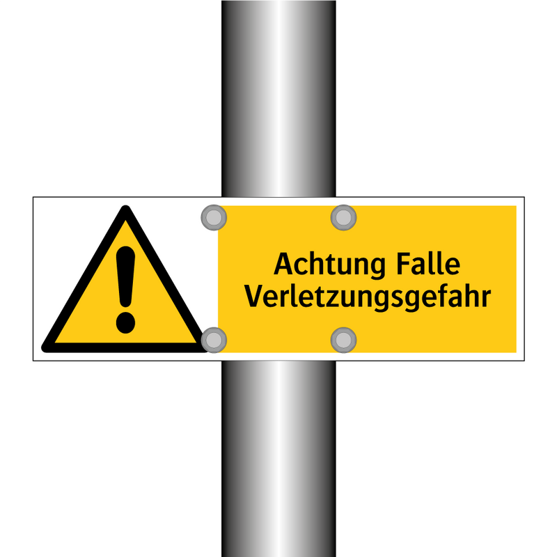 Achtung Falle Verletzungsgefahr