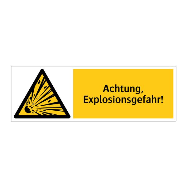 Achtung, Explosionsgefahr!