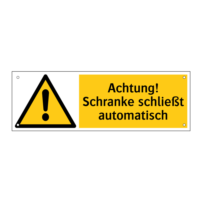 Achtung! Schranke schließt automatisch