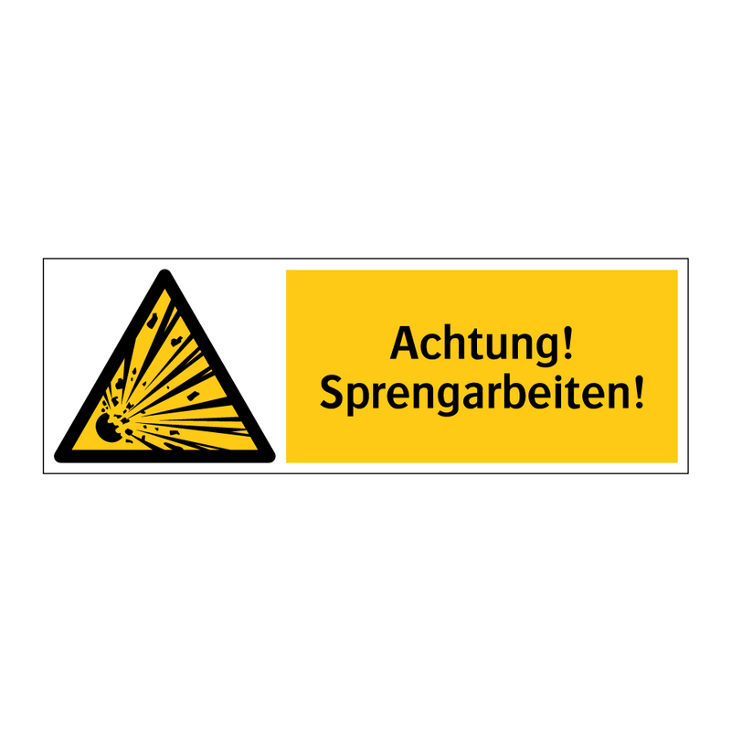 Achtung! Sprengarbeiten!