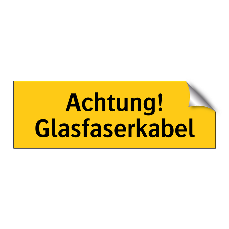 Achtung! Glasfaserkabel