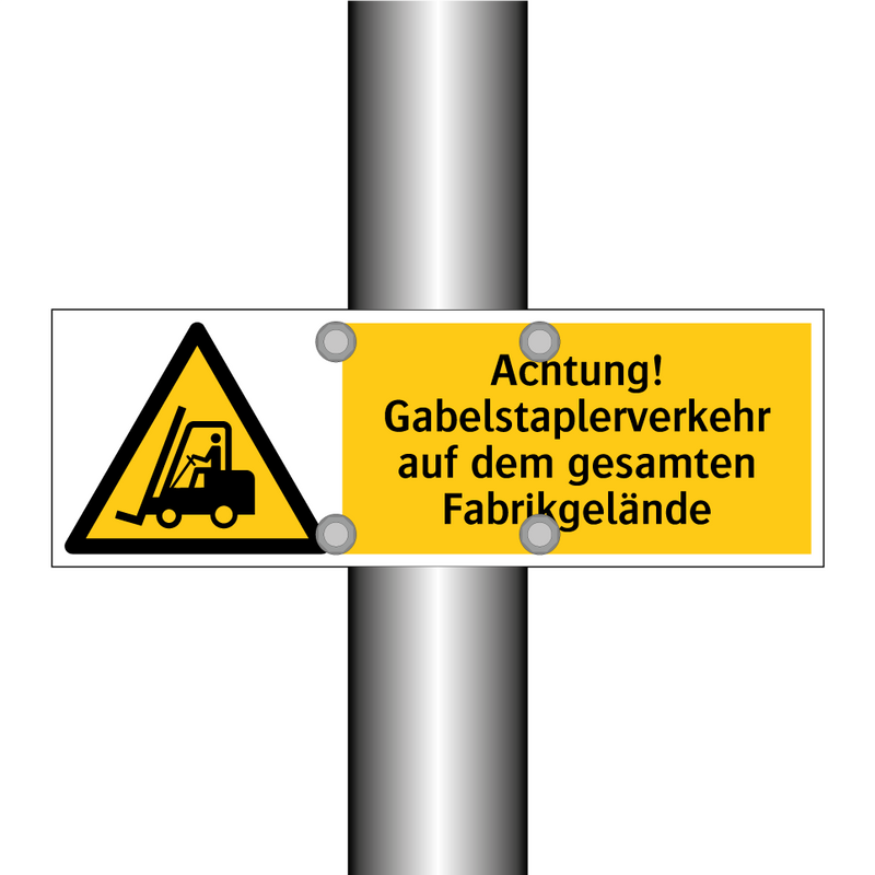 Achtung! Gabelstaplerverkehr auf dem gesamten Fabrikgelände