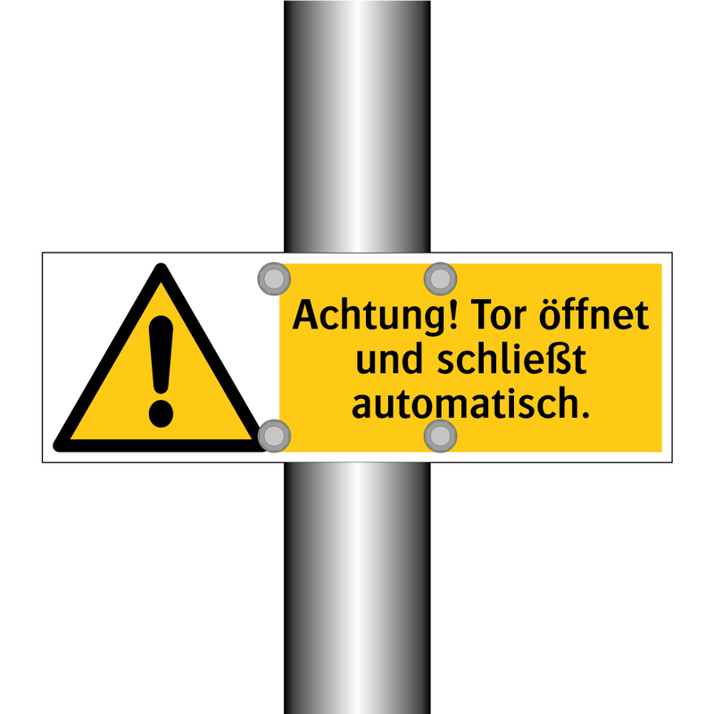 Achtung! Tor öffnet und schließt automatisch.