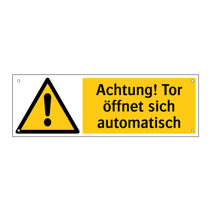 Achtung! Tor öffnet sich automatisch