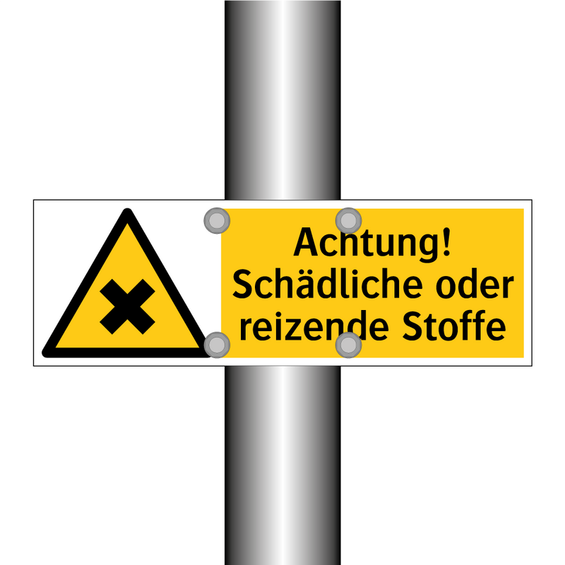 Achtung! Schädliche oder reizende Stoffe