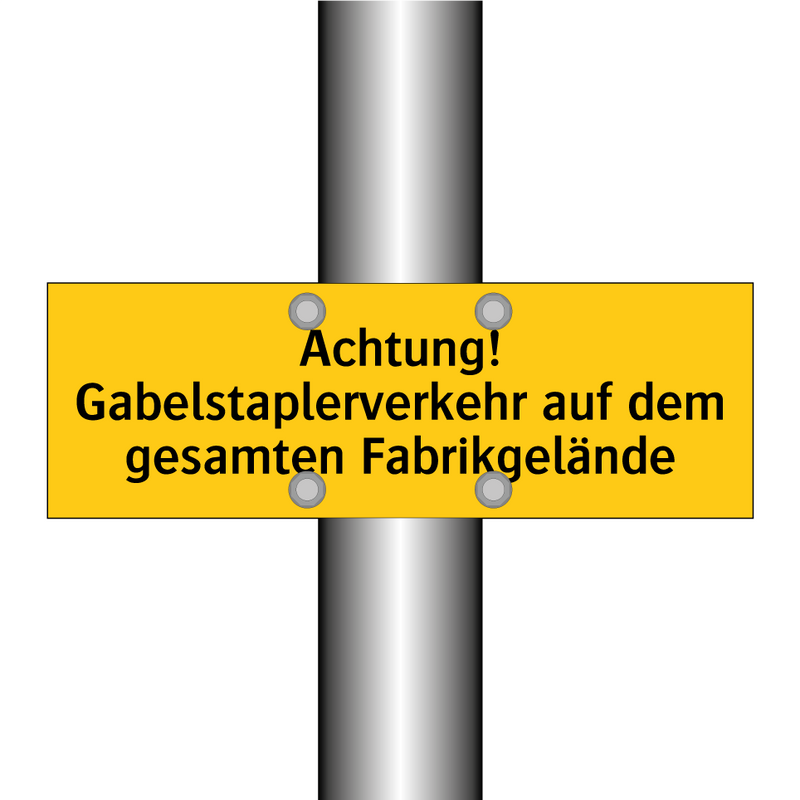 Achtung! Gabelstaplerverkehr auf dem gesamten Fabrikgelände