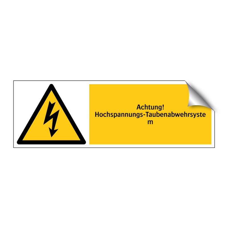 Achtung! Hochspannungs-Taubenabwehrsystem