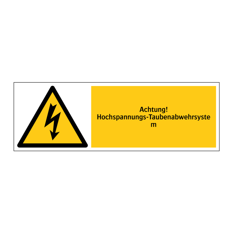 Achtung! Hochspannungs-Taubenabwehrsystem