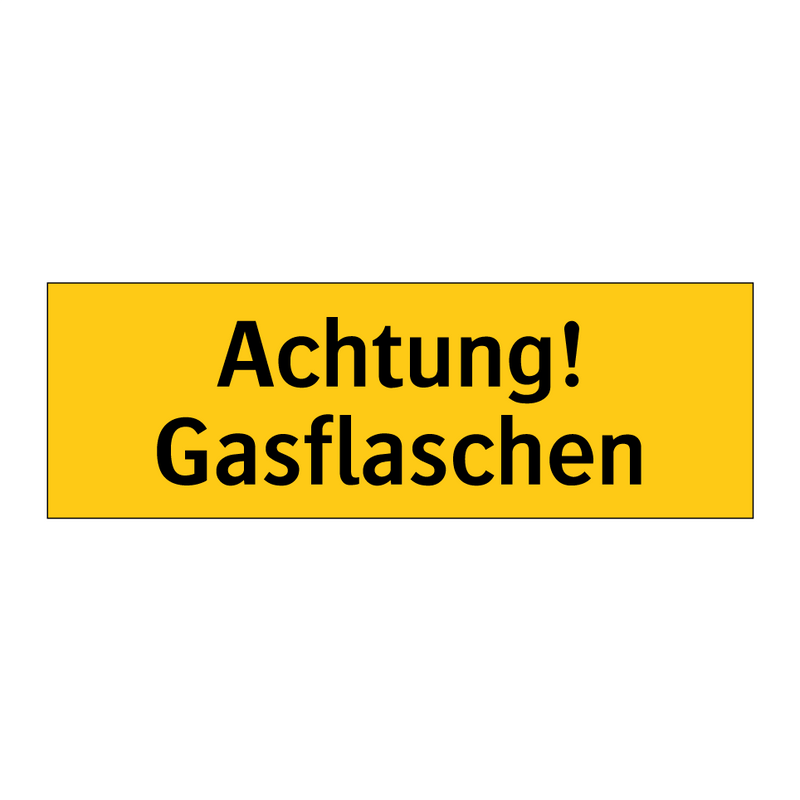 Achtung! Gasflaschen