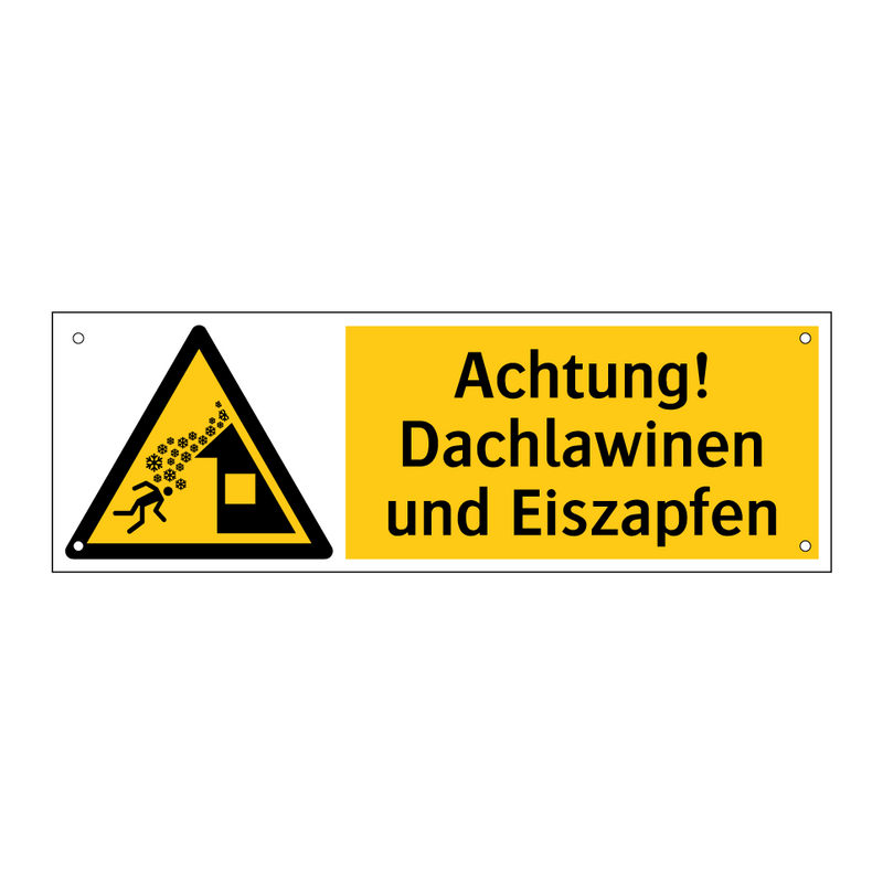 Achtung! Dachlawinen und Eiszapfen