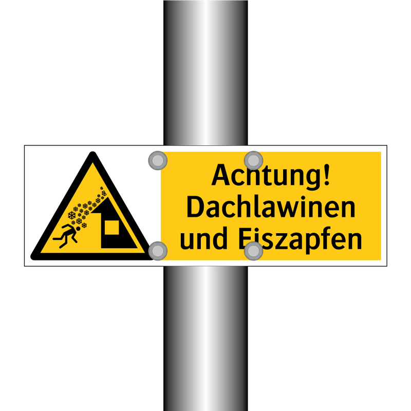 Achtung! Dachlawinen und Eiszapfen