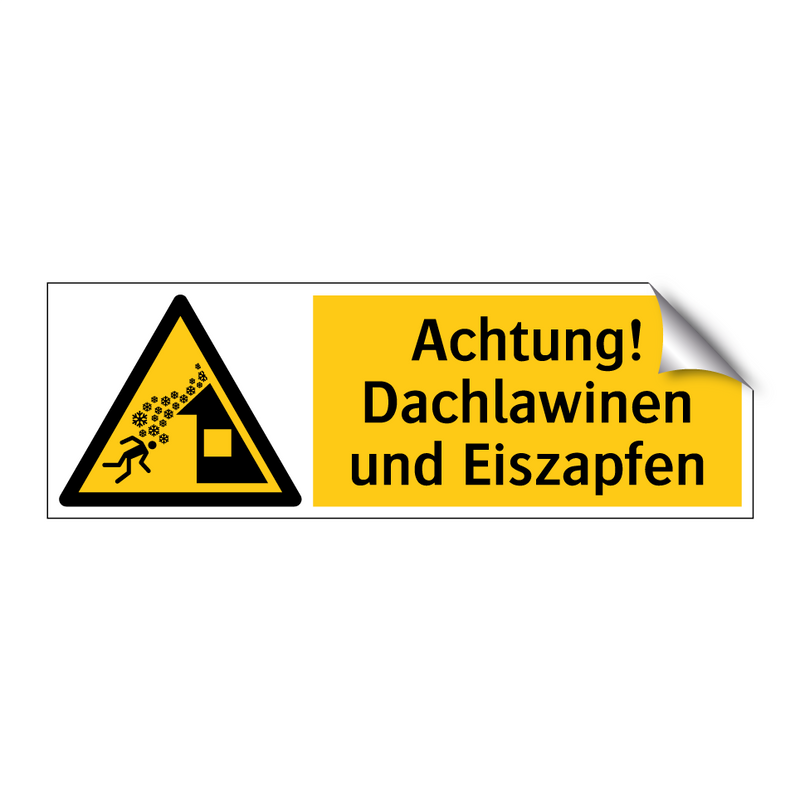 Achtung! Dachlawinen und Eiszapfen