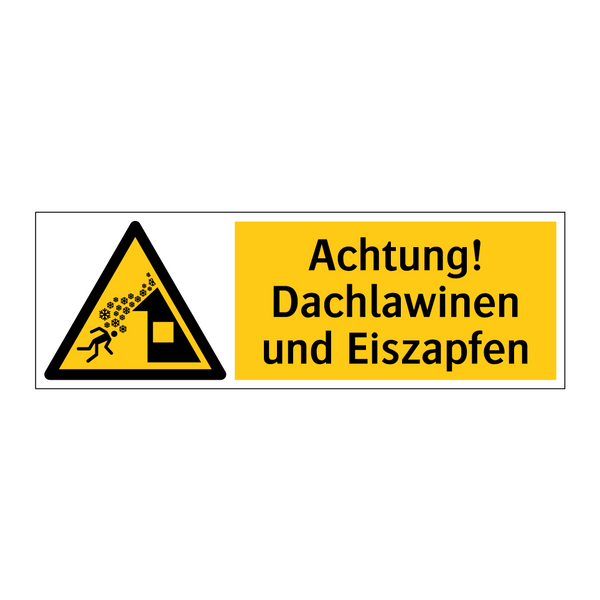 Achtung! Dachlawinen und Eiszapfen