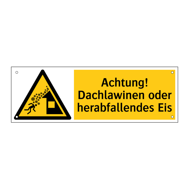 Achtung! Dachlawinen oder herabfallendes Eis