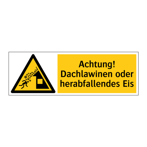 Achtung! Dachlawinen oder herabfallendes Eis