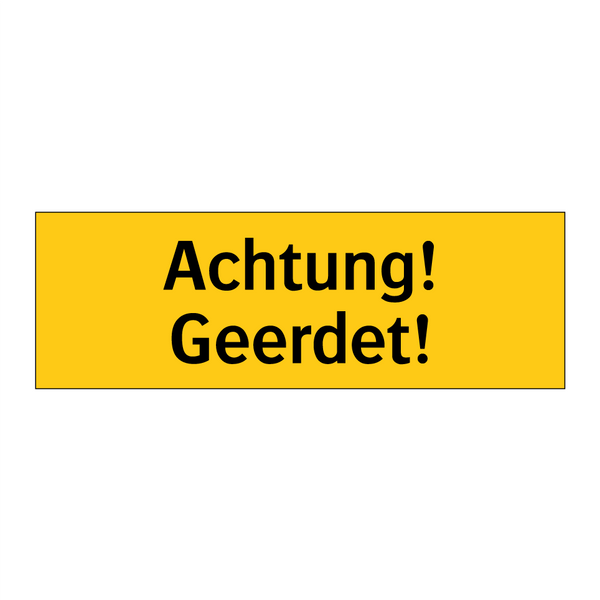 Achtung! Geerdet!