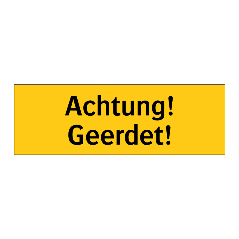 Achtung! Geerdet!