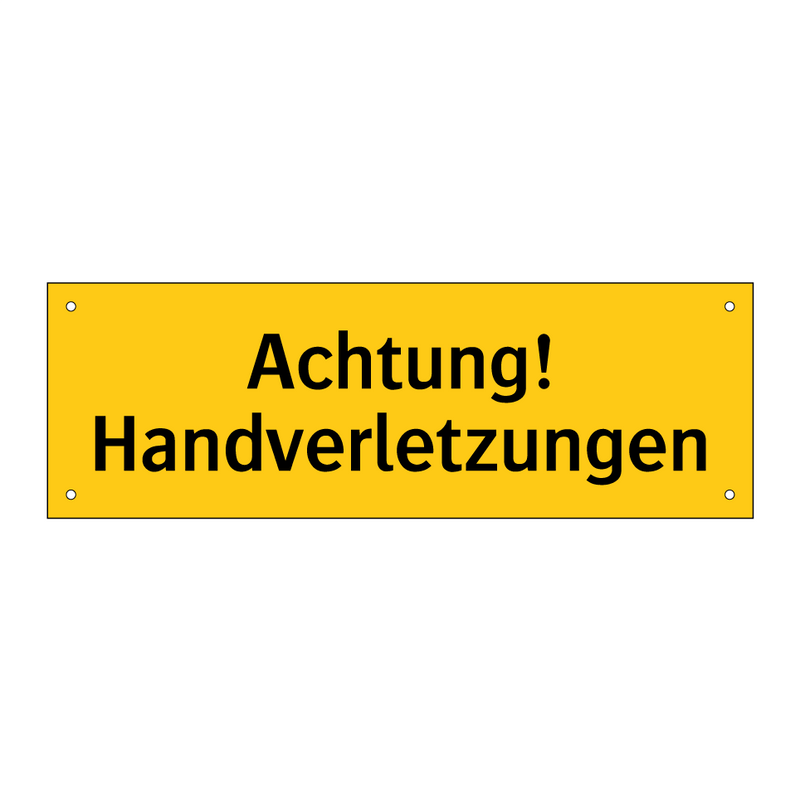 Achtung! Handverletzungen