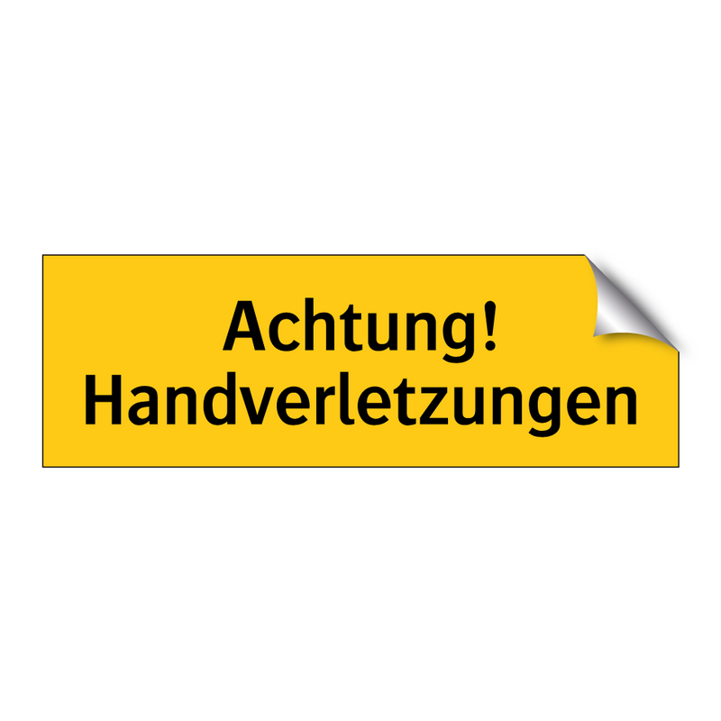 Achtung! Handverletzungen