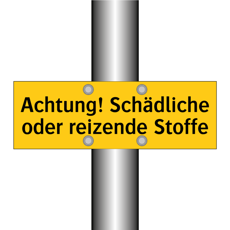 Achtung! Schädliche oder reizende Stoffe