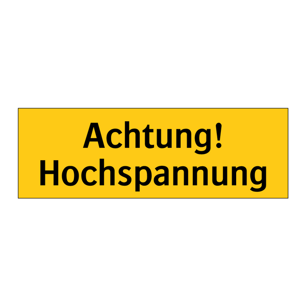 Achtung! Hochspannung