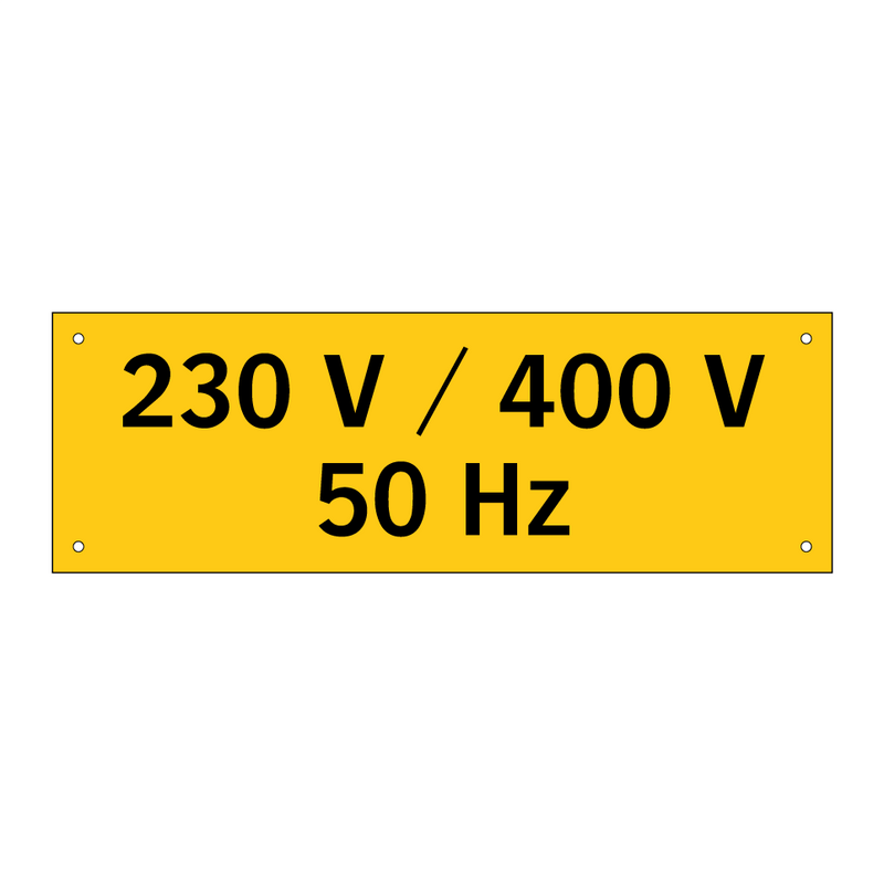 230 V / 400 V 50 Hz