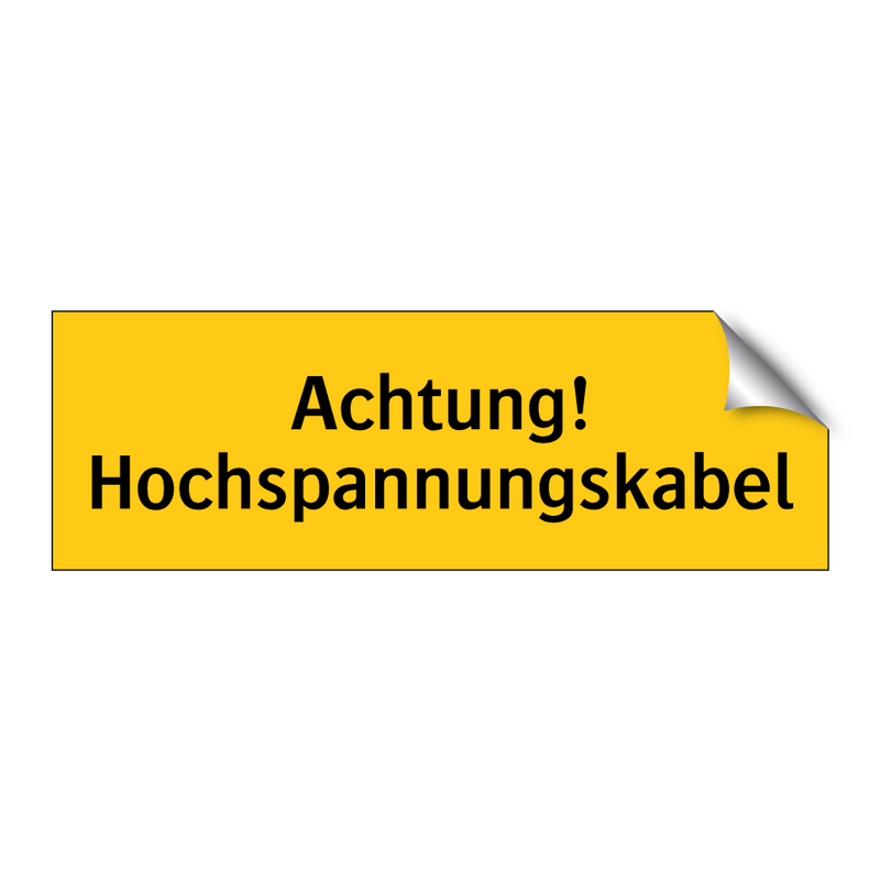 Achtung! Hochspannungskabel