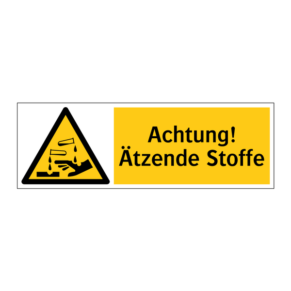 Achtung! Ätzende Stoffe