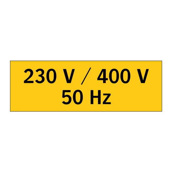 230 V / 400 V 50 Hz