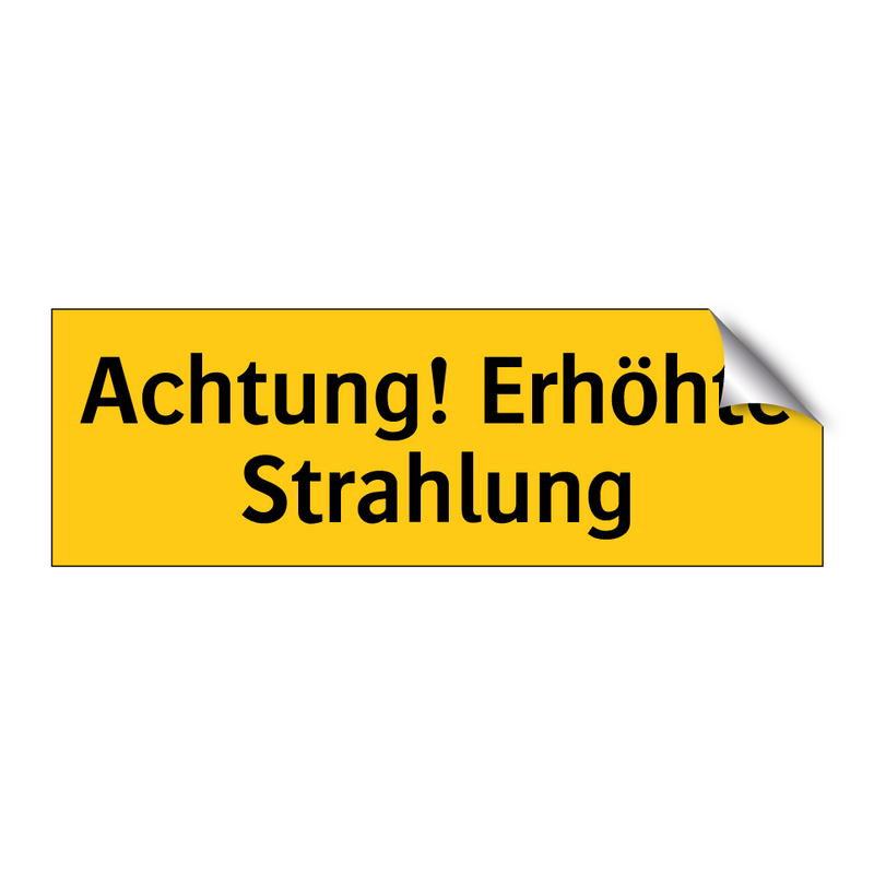 Achtung! Erhöhte Strahlung