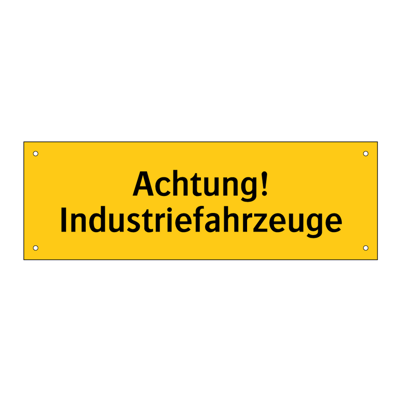 Achtung! Industriefahrzeuge