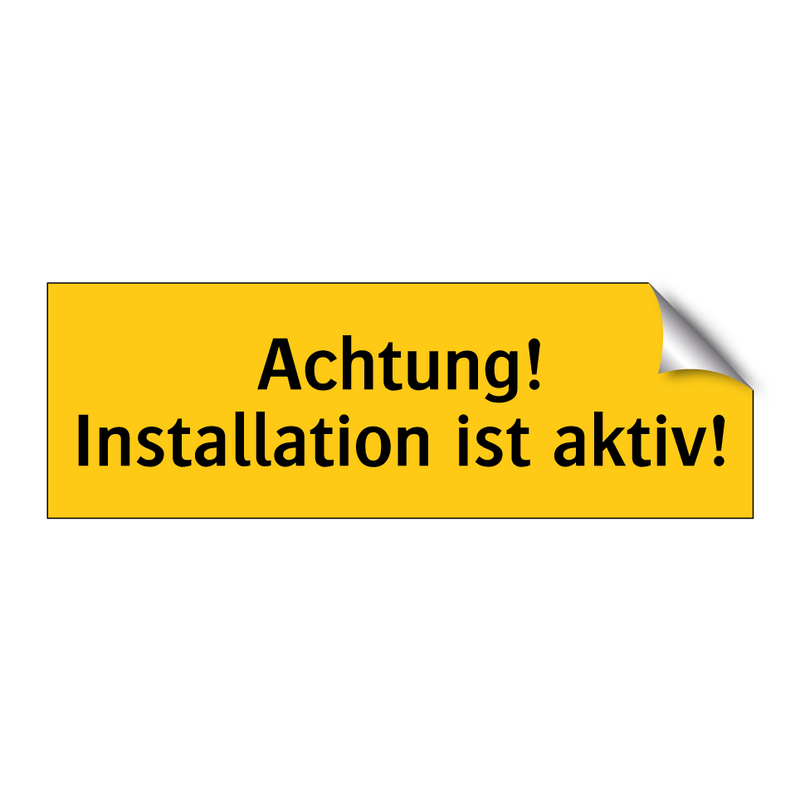 Achtung! Installation ist aktiv!