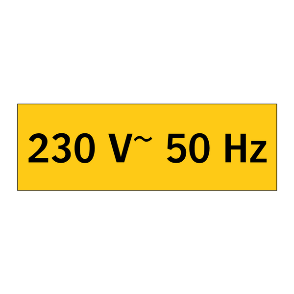 230 V~ 50 Hz