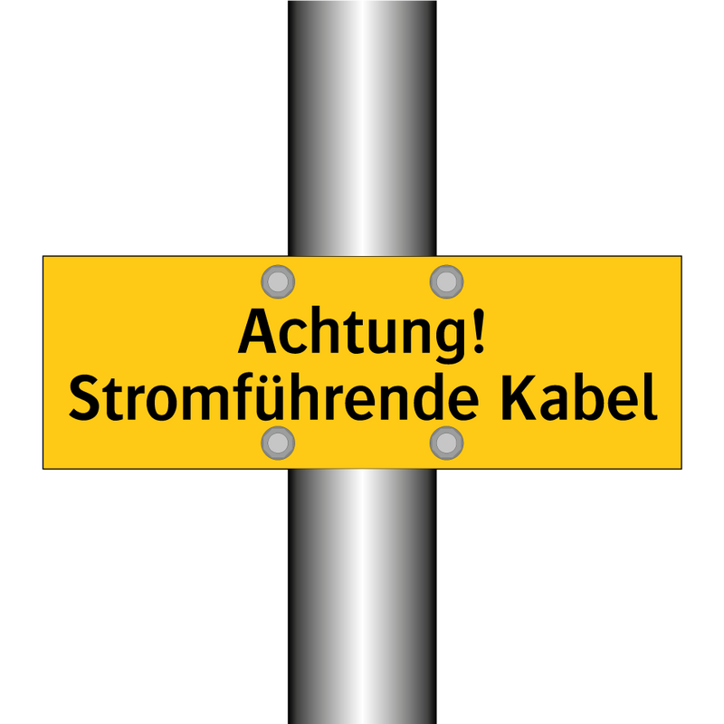 Achtung! Stromführende Kabel