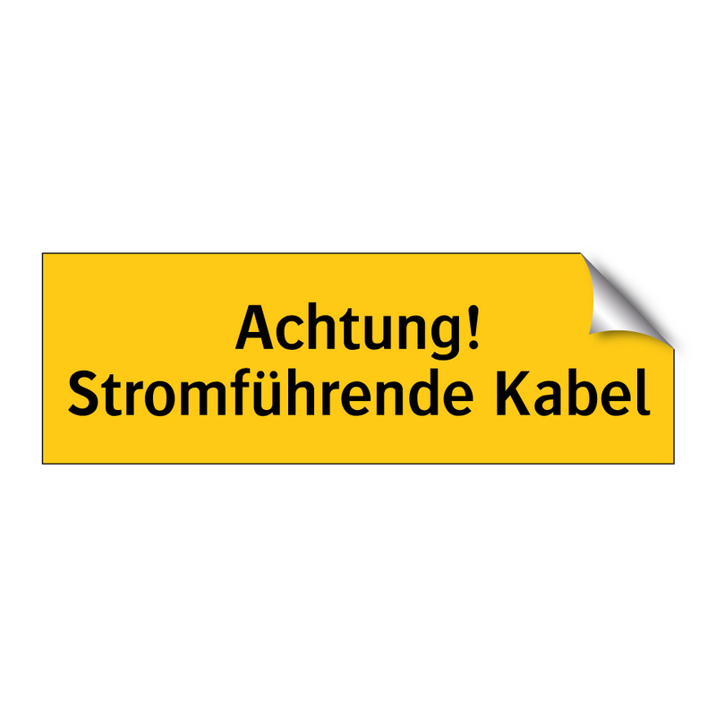 Achtung! Stromführende Kabel