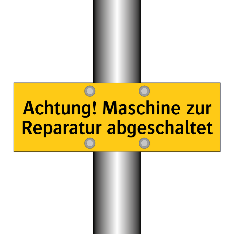 Achtung! Maschine zur Reparatur abgeschaltet