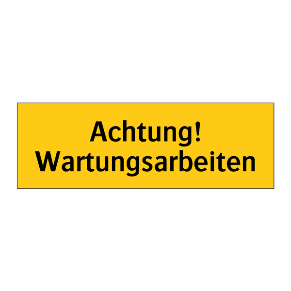 Achtung! Wartungsarbeiten