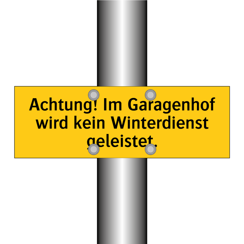 Achtung! Im Garagenhof wird kein Winterdienst geleistet.