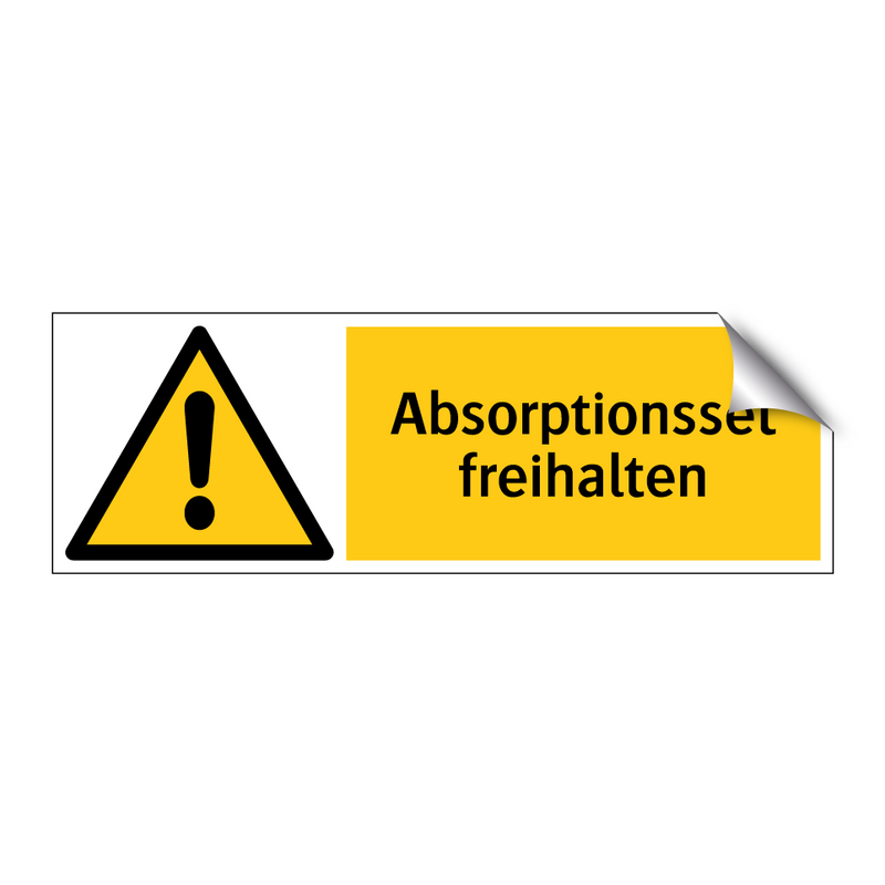 Absorptionsset freihalten